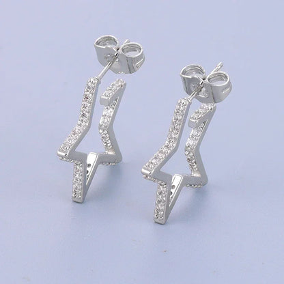 Crmya Gold-Color Cubic Zirconia Hoop Earrings Set for Women Fashion Jewelry 2023