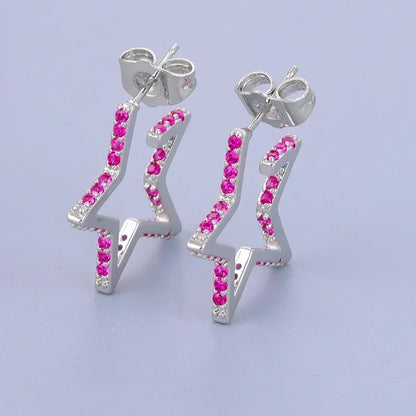 Crmya Gold-Color Cubic Zirconia Hoop Earrings Set for Women Fashion Jewelry 2023