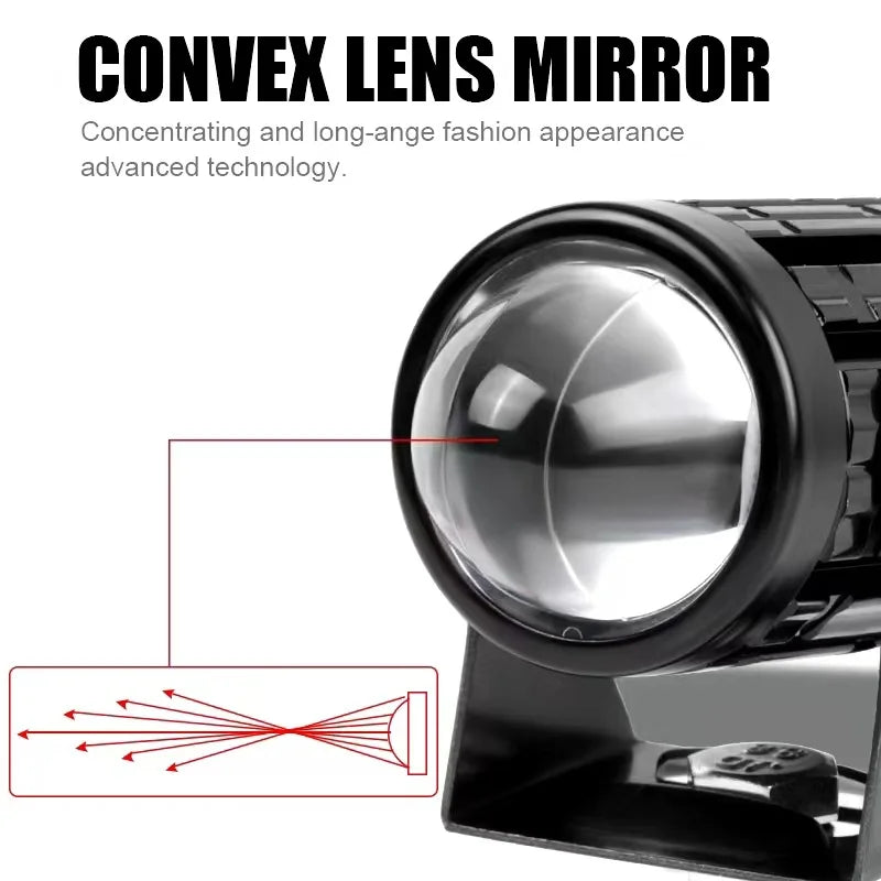 Motorcycle Mini Dual Color LED Driving Light 6000K 12V