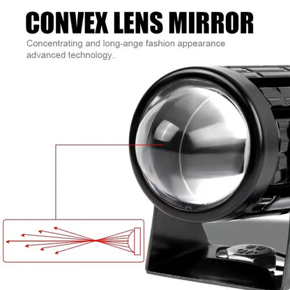 Motorcycle Mini Dual Color LED Driving Light 6000K 12V