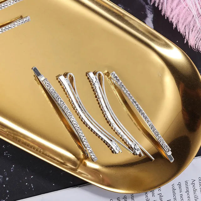 Vintage Moon Star Rhinestone Hairpin for Women Bridal Wedding Accessories