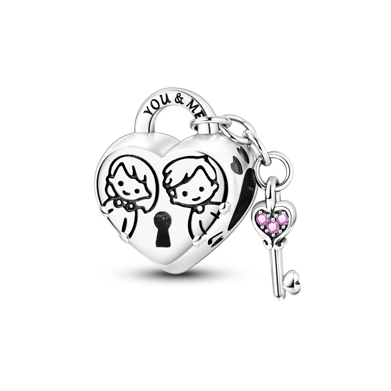 Silver Star Moon Heart Charm Bracelet with CZ Beads and Angel Wing Pendant for Women KTC929