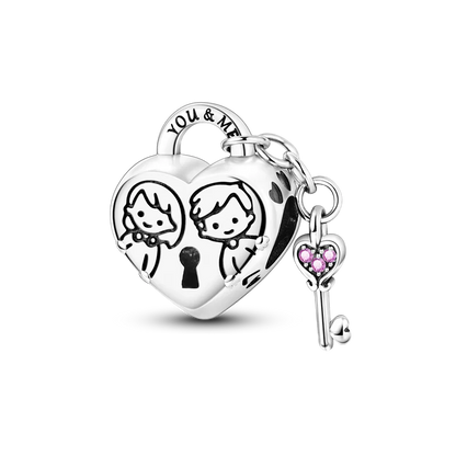 Silver Star Moon Heart Charm Bracelet with CZ Beads and Angel Wing Pendant for Women KTC929