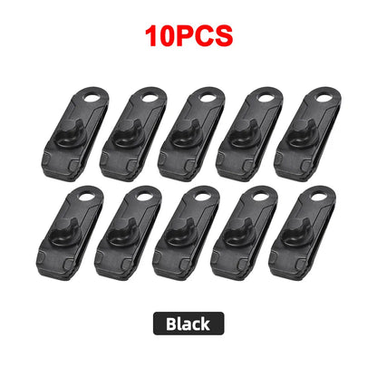 10PC Awning Clamp Tarp Clips Heavy Duty Fasteners for Camping 10 PCS Black