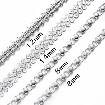 Huge Stainless Steel Handmade Link Chain Necklace and Bracelet for Men Hypoallergenic Fashion Jewelry