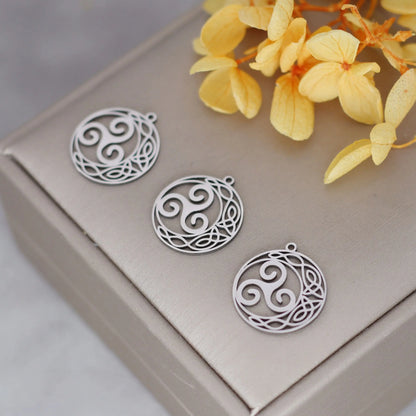 Elegant DIY Amulet Set: Phoenix Bird, Hummingbird, Snake Charms in Stainless Steel for Jewelry Making