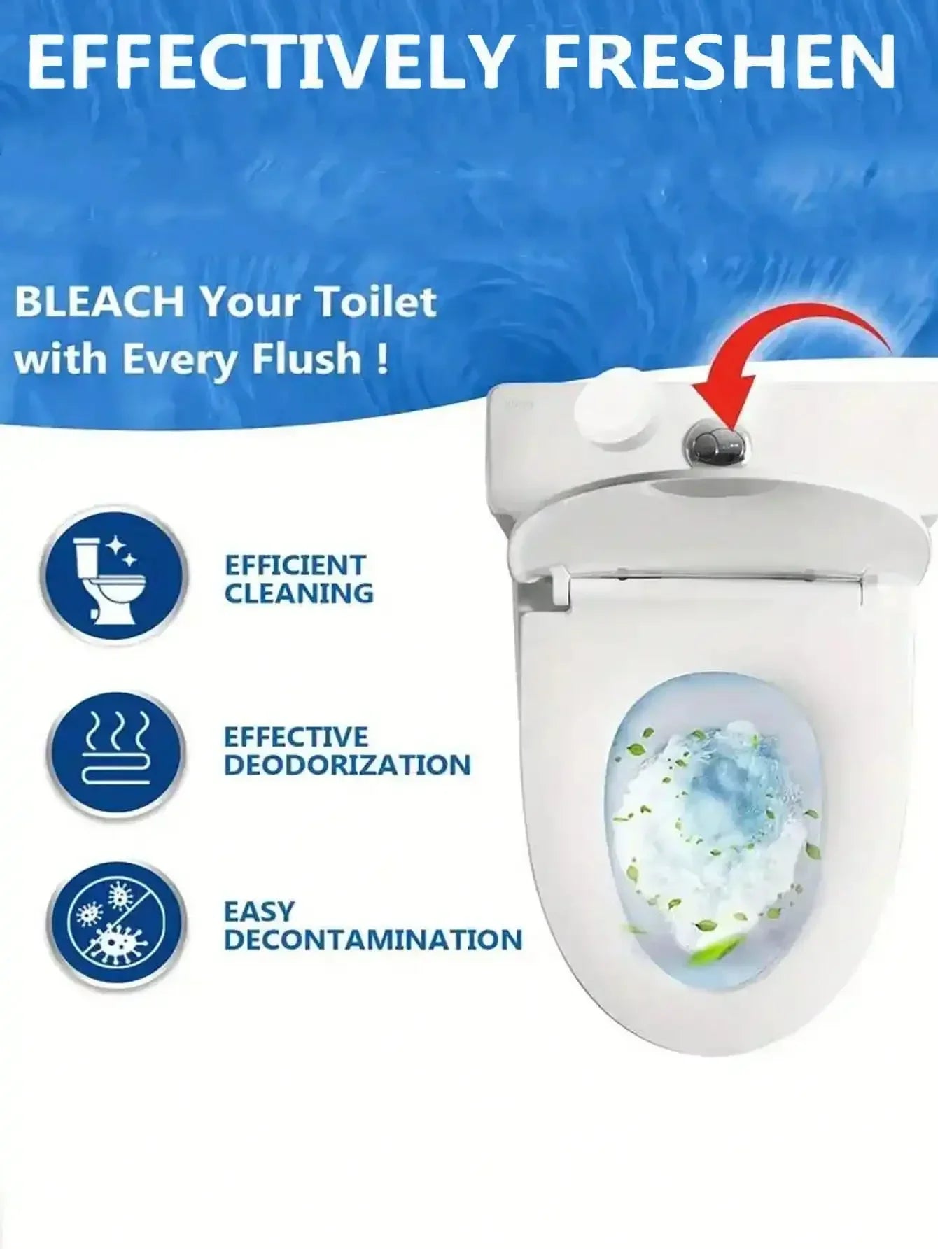 12PS Toilet Cleaner Powerful Water Scum Remover Tablet