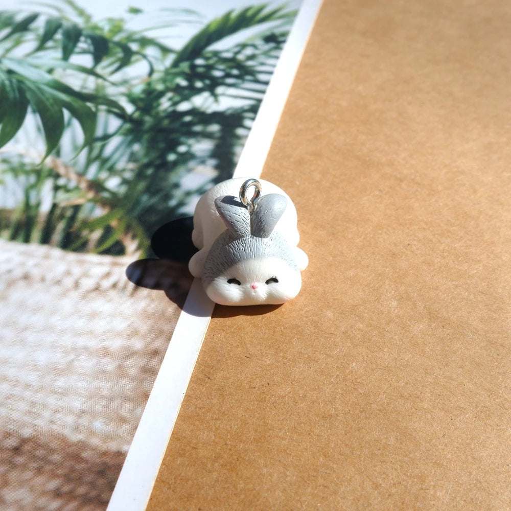 3D Resin Rabbit Charms Set for DIY Jewelry and Crafting