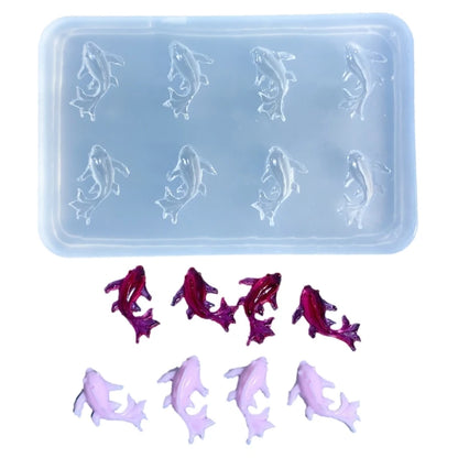 Delicate Cat and Goldfish Silicone Mold for DIY Wax and Soap Casting