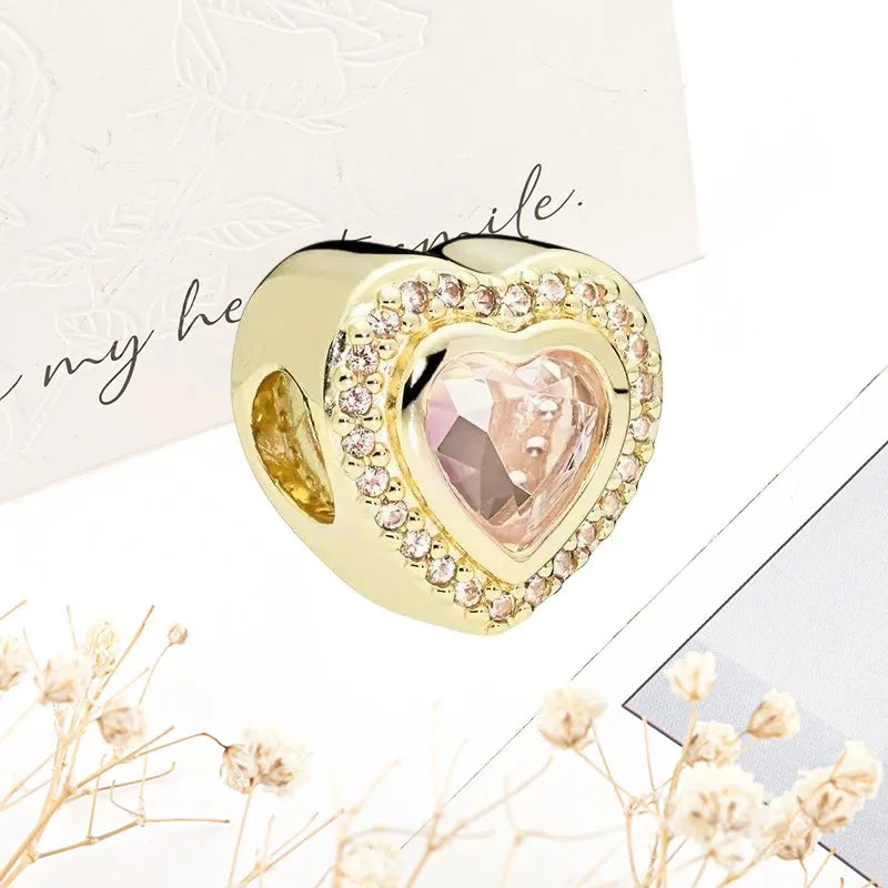 Sparkling Gold Safety Chain Infinity Snake Charm Beads