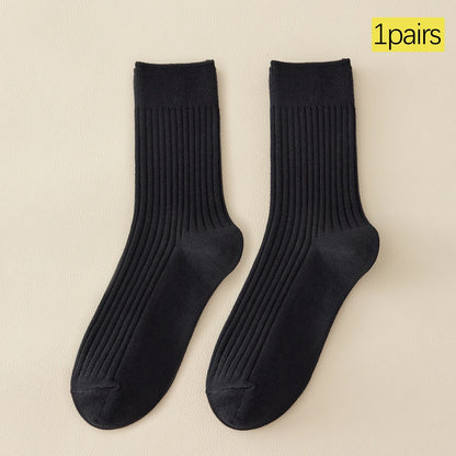 Women Seamless Anti Odor Cotton Mid Calf Socks Breathable