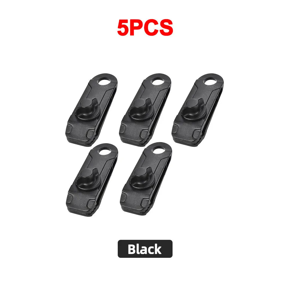 10PC Awning Clamp Tarp Clips Heavy Duty Fasteners for Camping 5 PCS Black
