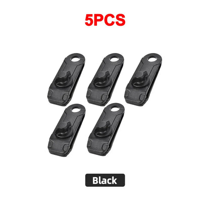 10PC Awning Clamp Tarp Clips Heavy Duty Fasteners for Camping 5 PCS Black