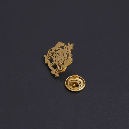 Elegant Moroccan Brooch for Women and Girls Stainless Steel Ethnic Jewelry