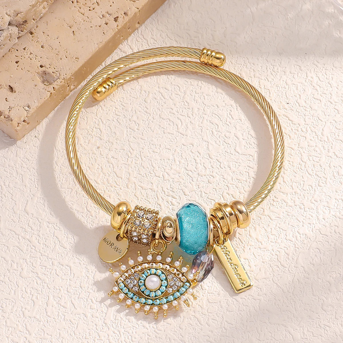 Women's Fashion Devil's Eye Beaded Bracelet – Elegant Cuff Jewelry for Date, Party, Festival