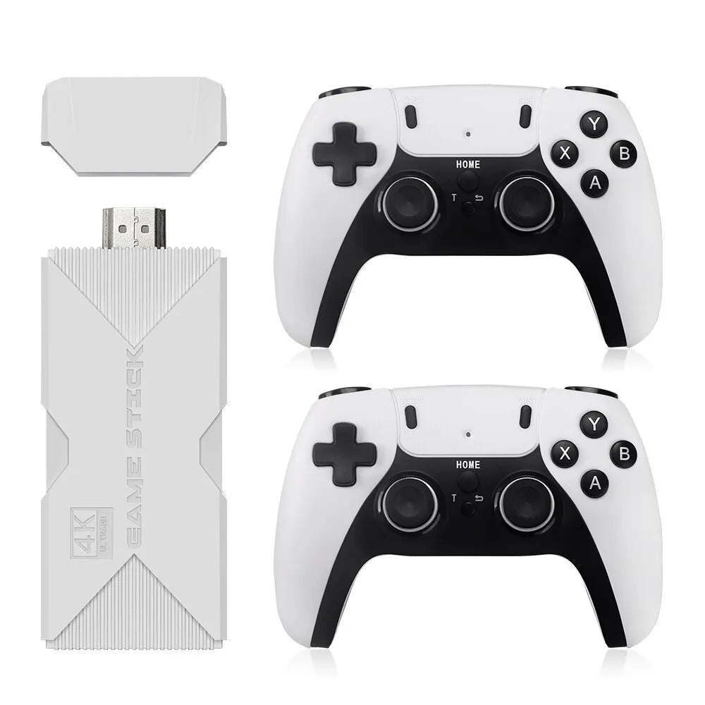 BOYHOM P5 Pro 4K Game Stick Console With 2.4G Dual Wireless Controllers 41000 Built In Games 128GB Y6 Plus Retro Gaming Christmas Gift