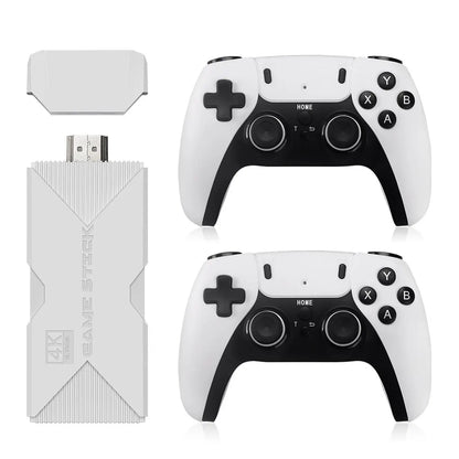 BOYHOM P5 Pro 4K Game Stick Console With 2.4G Dual Wireless Controllers 41000 Built In Games 128GB Y6 Plus Retro Gaming Christmas Gift