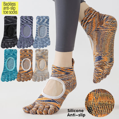 Split Toe Pilates Socks Breathable Non Slip Arch Support