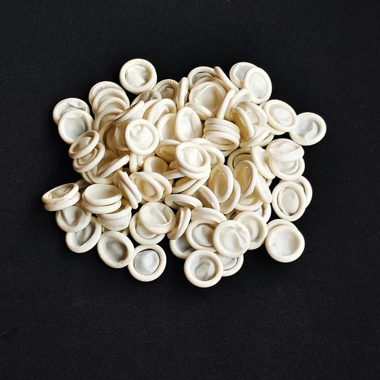 Disposable Latex Finger Cots Powder Free Fingertip Protectors 100 Pack for Watch Repair and Precision Work