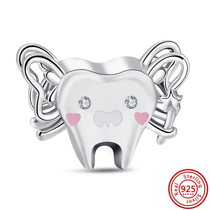 Silver Animal Hearts Infinity Crown Bead Charms Bracelet for Women 925 Sterling Silver Jewelry N748