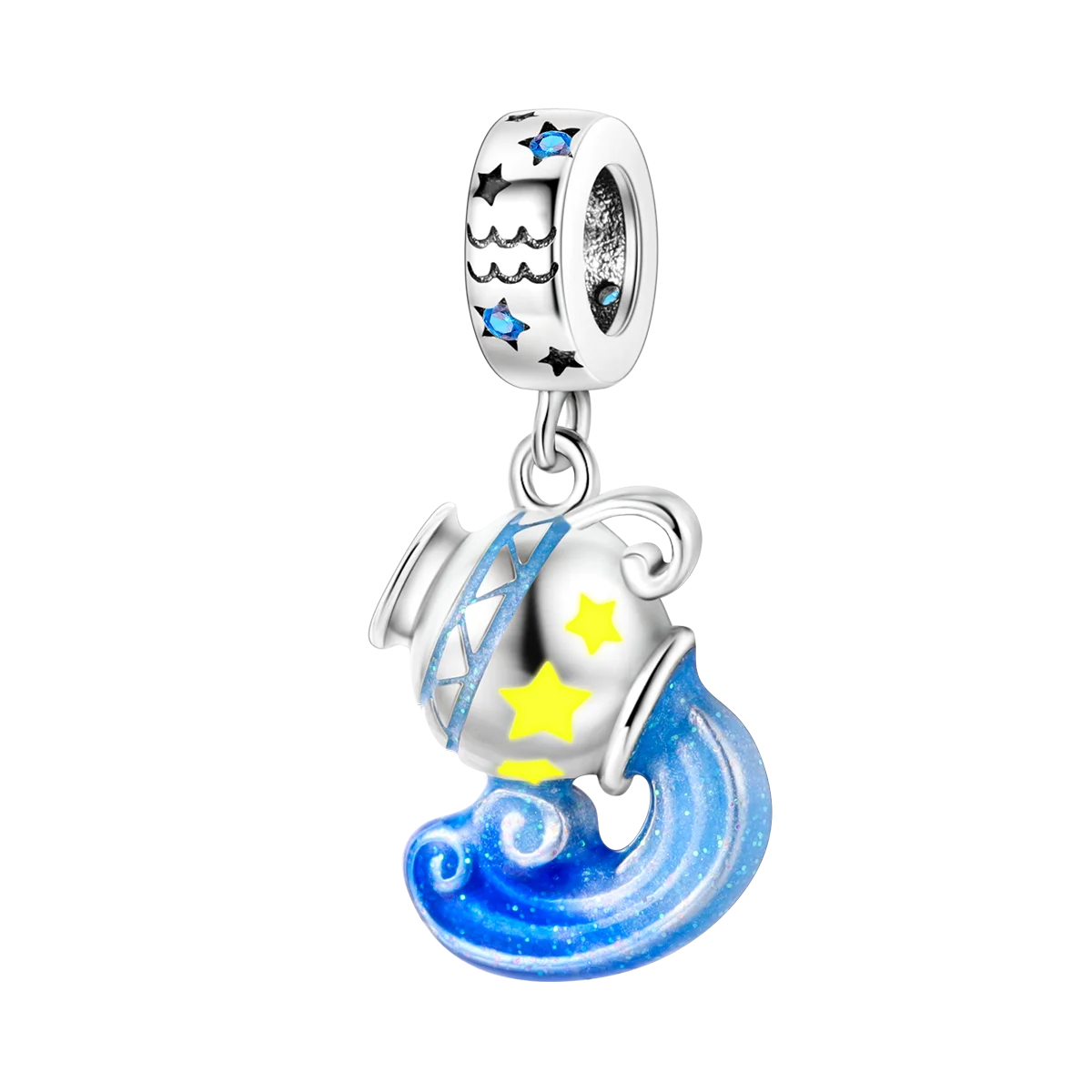 CharmBeads 925 Silver Blue Series DIY Bracelet Charms Top Rated Fashion Pendants KTC756-1