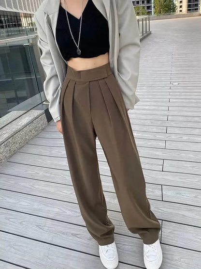 Wide Leg Palazzo Pants For Women High Waist Office Black