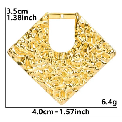 4Pcs Lot Stainless Steel Geometric Hammered Heart Dangle Charms for DIY Jewelry Making S1017-G