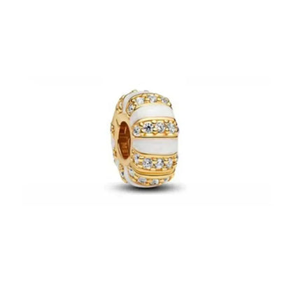 Authentic Luminous Firefly Bee Light Bulb Charm Ring Earrings 925 Sterling Silver DIY Jewelry Gift
