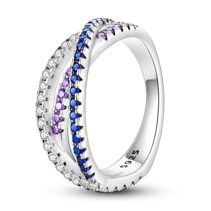 Zircon Diamond 925 Sterling Silver Women's Ring Elegant Fine Jewelry KTR068