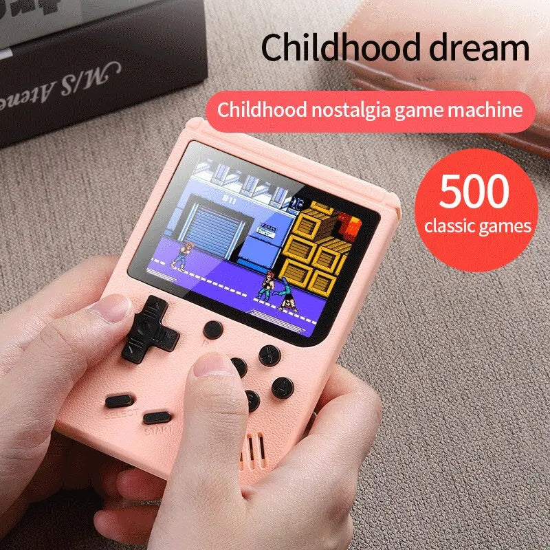 Retro Portable Mini 8 Bit Handheld Game Console 3.0 Inch Color LCD Built In 500 Games For Kids