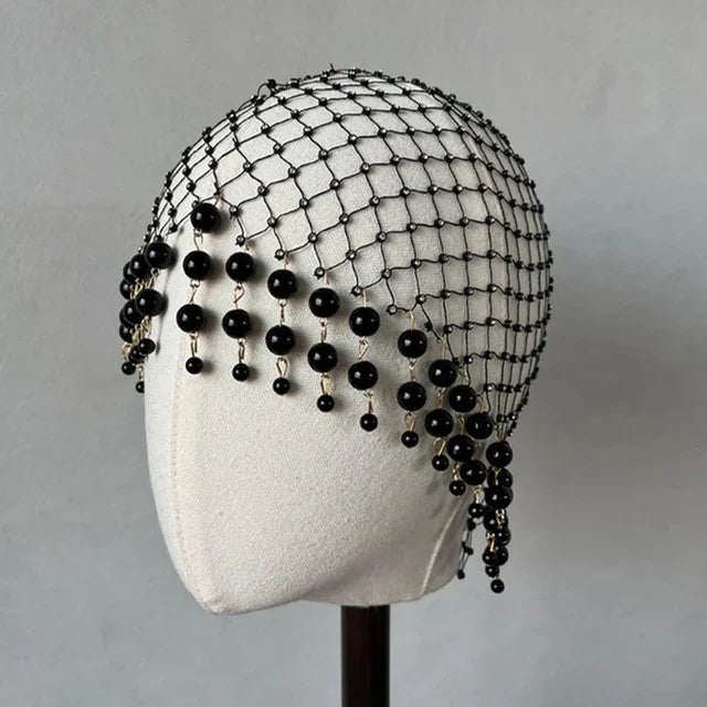 Handmade Pearl Tassel Wedding Headband Luxury Hairpiece