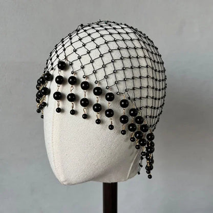 Handmade Pearl Tassel Wedding Headband Luxury Hairpiece