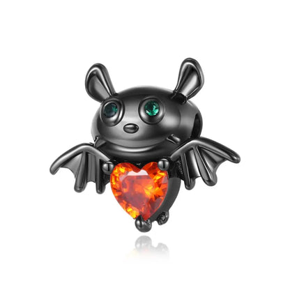 Sterling Silver Halloween Skull Bat Pumpkin Charm Pendant for DIY Jewelry SMC3502