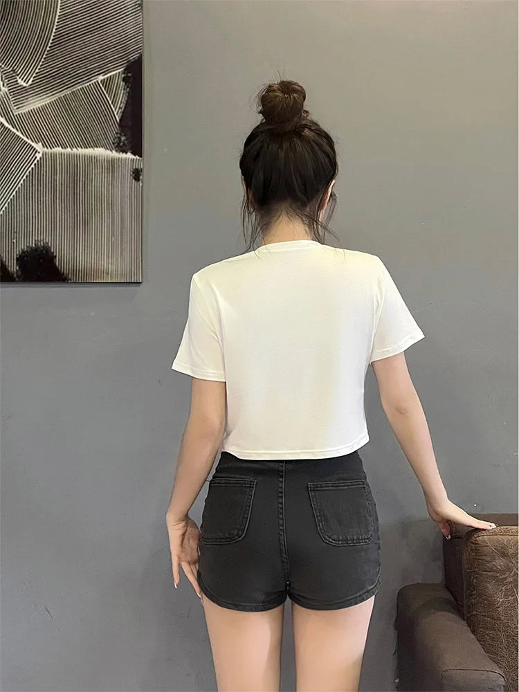 Dozw Y2K Summer Cocktail Martini Tee For Women Slim Fit