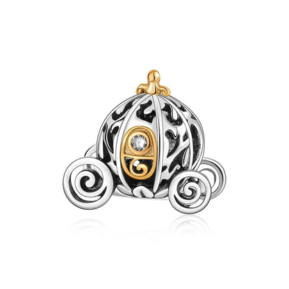 925 Sterling Silver Halloween Charms Pumpkin Ghost Witch Hat Pendant Beads for DIY Bracelet Necklace