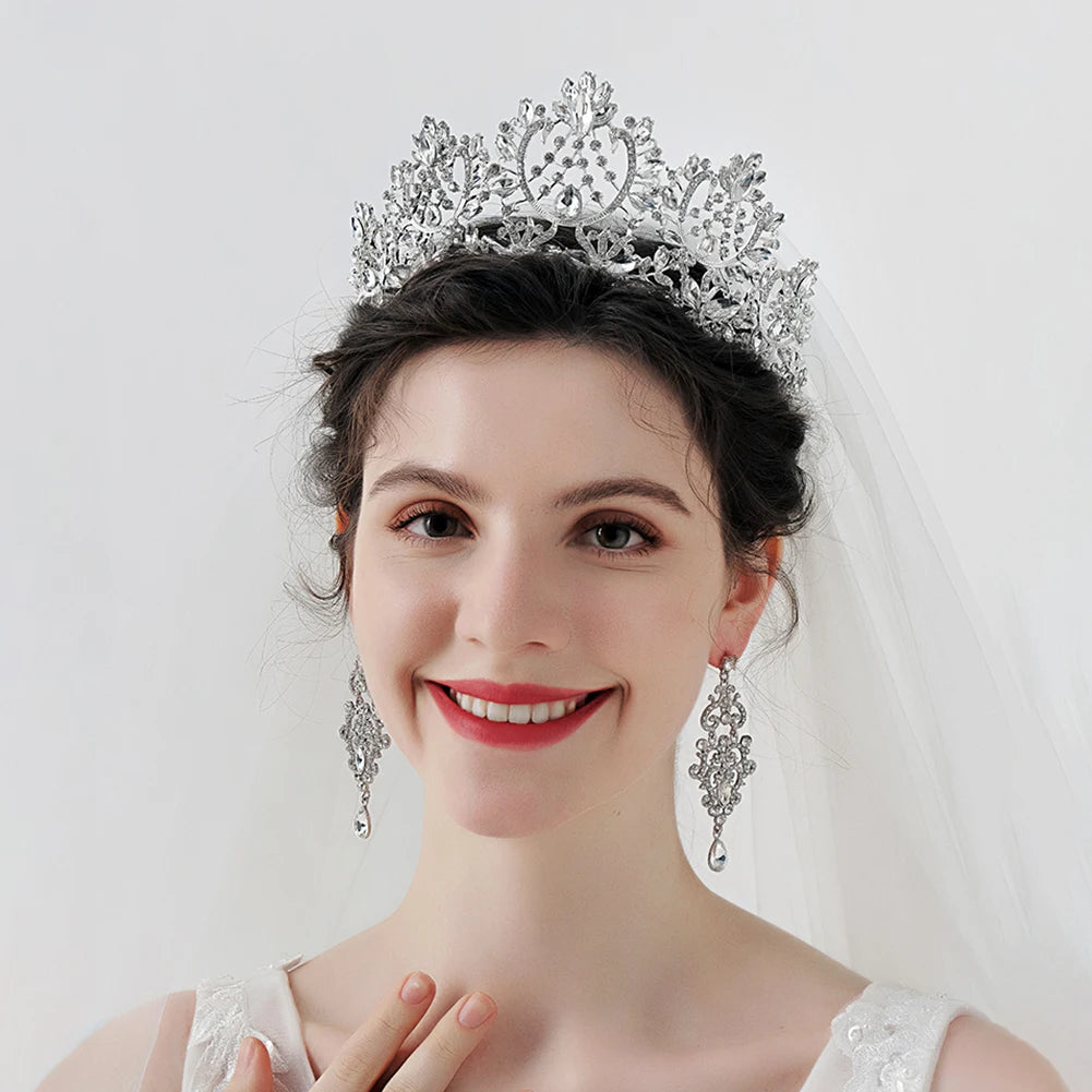 Rhinestone Crystal Bridal Tiara Crown for Women Wedding Hair Accessories