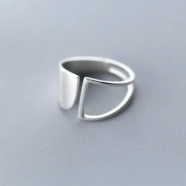 BF Club 925 Sterling Silver Rings for Women Simple Gold Star Fashion Jewelry pink resizable