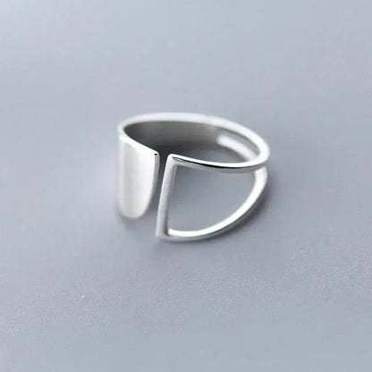 BF Club 925 Sterling Silver Rings for Women Simple Gold Star Fashion Jewelry pink resizable