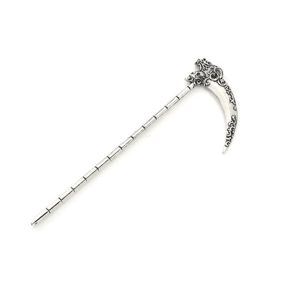 Viking Skull Death Sickle Hairpin Rock Punk Fashion Alloy Hair Stick