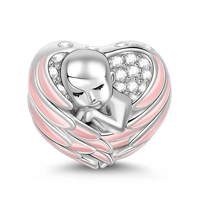 Pink Hot Air Balloon Daisy Murano Glass Charm for European Silver Bracelet SS0603