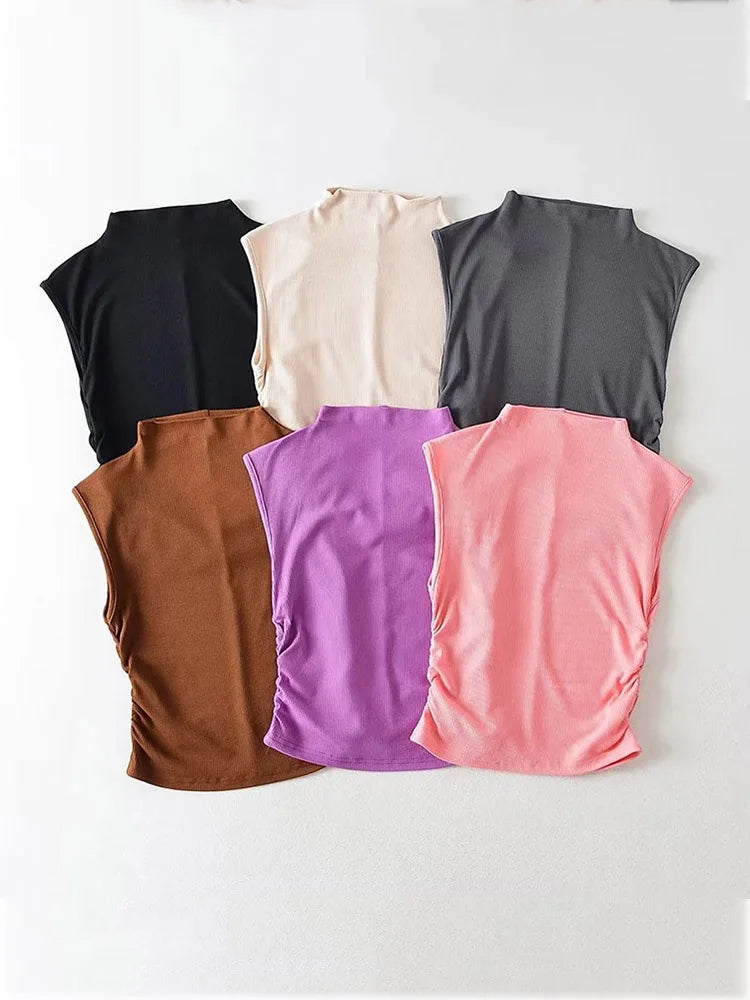 Summer Crop Tank Top Women E Girl Rave Colorful Tee