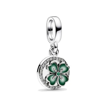 Sterling Silver Four-Leaf Clover Charm Bracelet for Women B2140