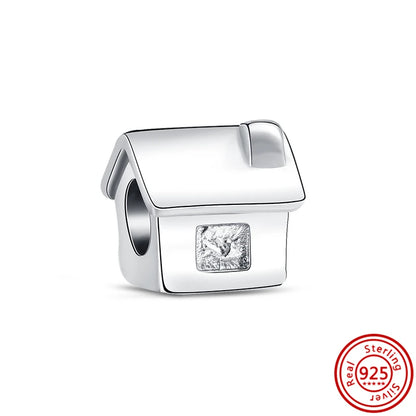 925 Silver Hot Air Balloon Castle Tower Mushroom Charms