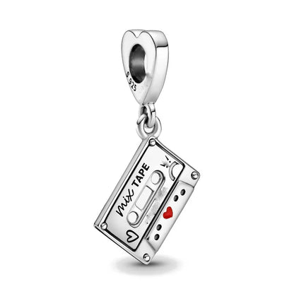 Spring Charms 925 Silver Football Mother Son Dog Pendant Bead Jewelry for European Bracelets and Necklaces