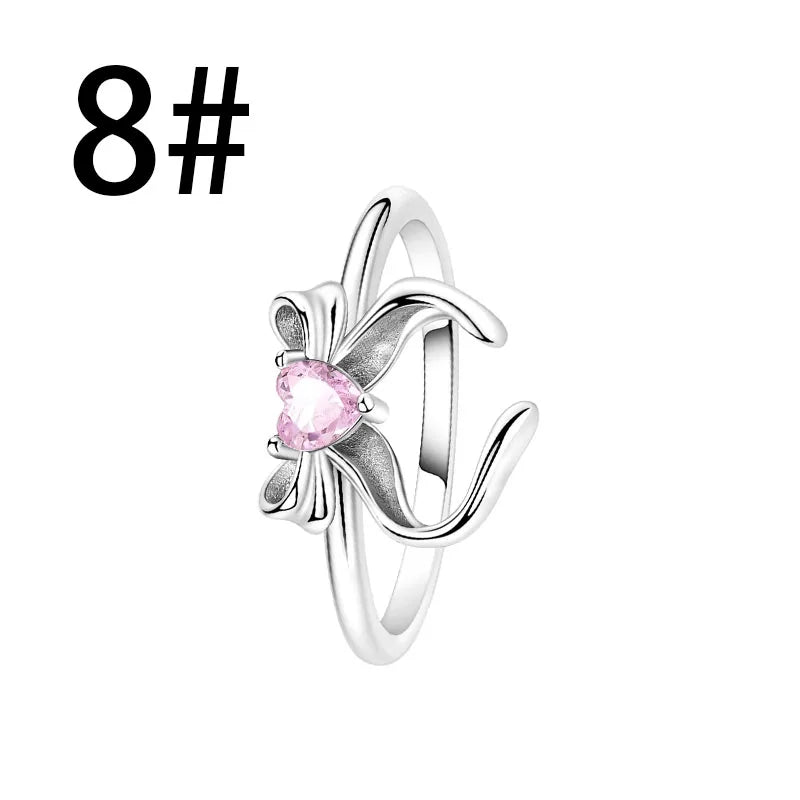 925 Sterling Silver Colorful Butterfly Heart Charms for Women DIY Jewelry Pendants Rings Earrings Bracelets