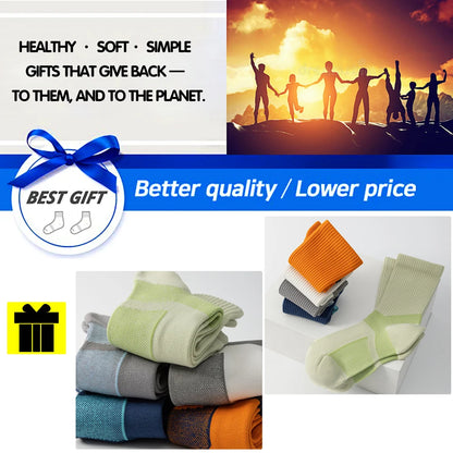Marathon Running Socks Men Breathable Anti Odor Crew
