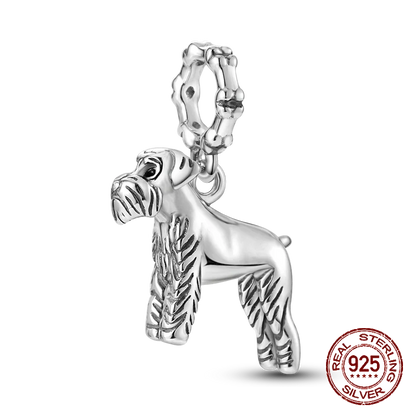 Inlaid Zircon Heart Charm Beads 925 Sterling Silver Dangle for Bracelets SMC2831