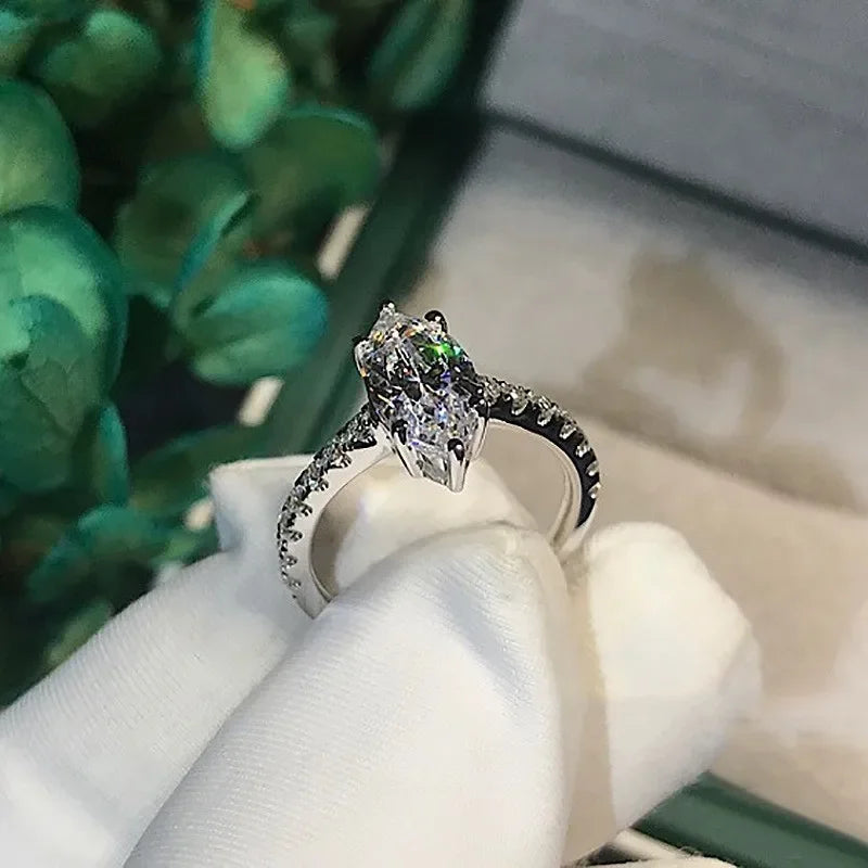 Promise Marquise Cut 3ct Simulated Diamond Engagement Ring in 925 Sterling Silver for Women Perfect Christmas Gift style 4