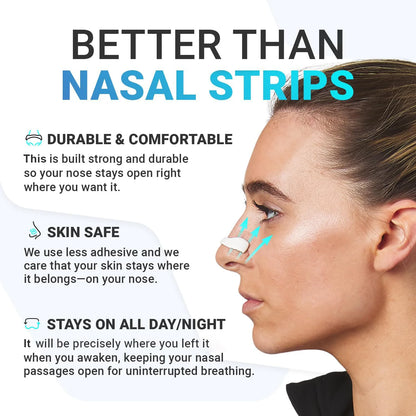 15 Pairs Magnetic Nasal Breathing Dilator Kit for Enhanced Oxygen Intake and Anti-Snoring Support
