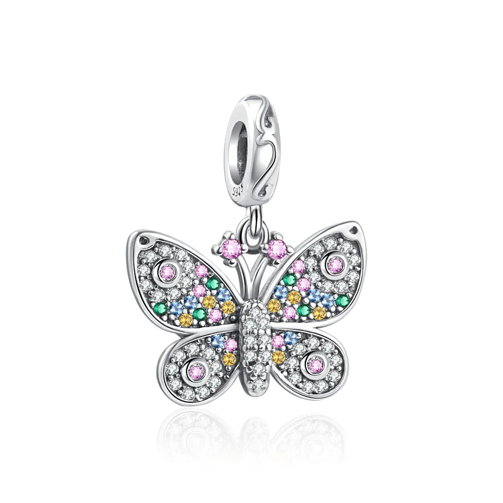 Sunflower Evil Eye Charm 925 Silver Plated Bead for DIY Bracelets Women's Jewelry B2770